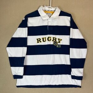 Wallabies Australian Rugby Cooper Sport‎ Striped Long Sleeve Polo Shirt XL